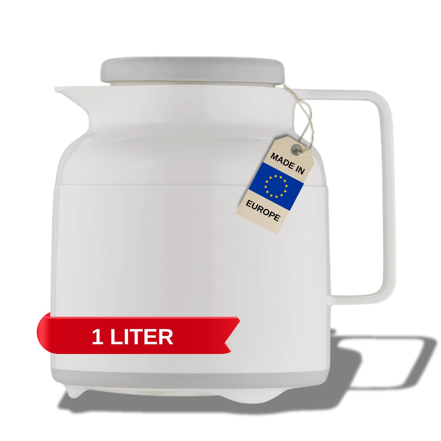 Helios Wash Pro Vacuum Jug White 1 Litre, 30 x 30 x 19.1 cm