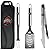 Ohio St. Buckeyes 3 pc Stainless Steel BBQ Set with Bag