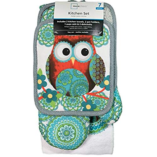 Mainstays 7 Piece Kitchen Set, Owl Pricepulse