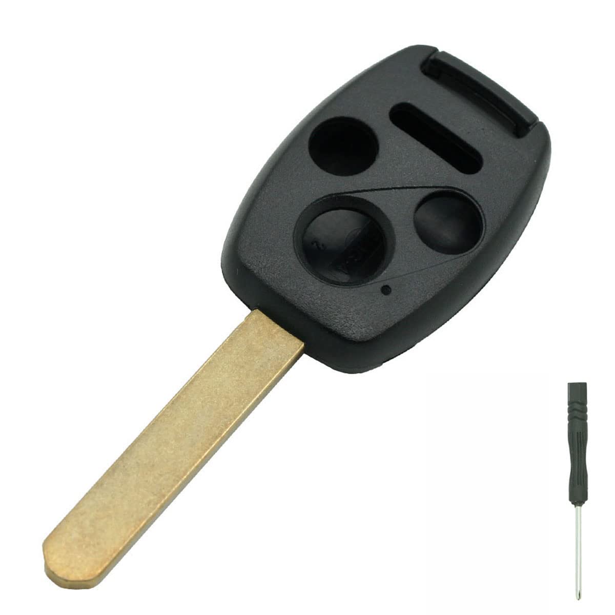 BROVACS Replacement Key Shell Compatible with HONDA Accord Civic CRV Pilot Fit Keyless Entry Remote Key Case Fob 3 Buttons + Panic 4 BTN PG208