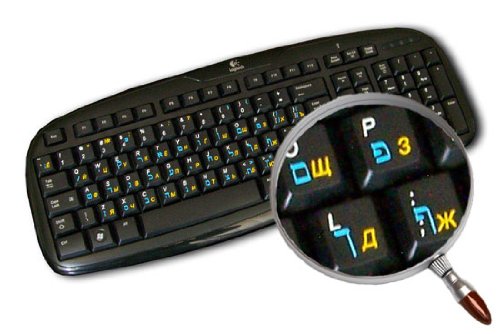 HEBREW-RUSSIAN-ENGLISH NON-TRANSPARENT KEYBOARD LABELS LAYOUT BLACK OR WHITE BACKGROUND FOR DESKTOP, LAPTOP AND NOTEBOOK (Black Background)