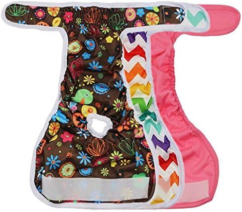 Metrical Premium Reusable Female Dog Diapers (Pack of 3), Durable & Washable Sanitary Wraps Panties for Female Dog