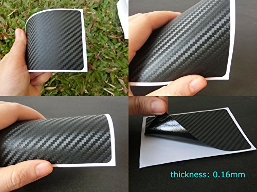 BingoBuy 5-packs Customized Free Cut Trackpad Touchpad Area Decorative Cover Skin Protector Sticker for 15.6'' MSI PE60 GL62 GE62 GP62 (black carbon fiber)