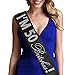 50th Birthday Decorations - Premium Grade Satin & Real Crystal Rhinestones I'm 50 Bitches! Satin Sash - 50th Birthday Gifts for Women - Black Sash(Im50Btch RS) BLK