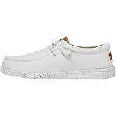 HEYDUDE Men's Wally Washed Canvas Slip On Shoe | Lightweight Casual Loafer | Washed Textile Upper, Elastic Laces, Removable Foam Insole, Flexible Outsole, Cushioned Collar, Packable Construction