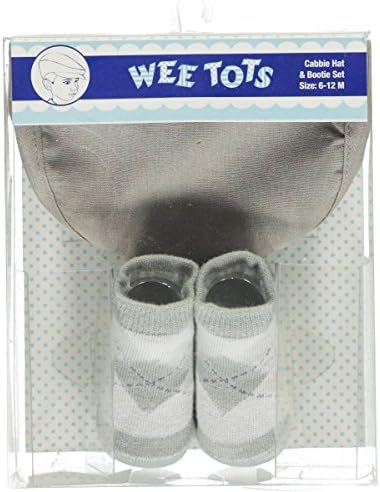 Wee Tots Baby Boys' "Cool Cab" Hat & Booties Set - gray, 6 - 12 months