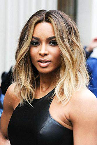 Amazon Com Ombre Brown Wig With Blonde Ends Short Bob Wig For
