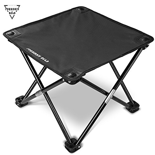 Forbidden Road Camping Stool Folding Chairs Outdoor Fold Up Chairs Four Legs Portable Collapsible Chair for Hiking Fishing Travelling Outdoor Stool Lightweight Sturdy Chair (Black, Fold Up Chairs)