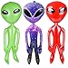 Alien Inflatable Toys for Boys and Girls | 3 Pack, 36 Inch, 1 Green, 1 Galaxy, 1 Red | Great for Birthday Party Favors or Decoration, Halloween, Gags or Practical Jokes | Novelty Toys