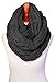 BASICO Charcoal Gray Infinity Scarf for Women Winter Chunky Knitted Scarves Warm Circle Cable Loop