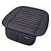 EDEALYN 2 PCS Universal Car Seat Covers PU Leather Bottom Seat Cover Car Interior Accessories Car Seat Protector Covers (Black)