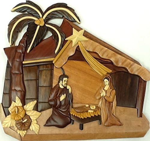 Wooden Wall Hanging Nativity Design.