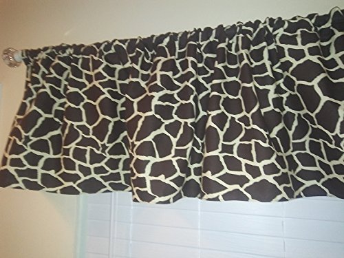 Amazon Com Giraffe Animal 3 Wide Rod Pocket Valance Curtain