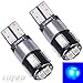 LUYED 2 X 240 Lumens Super Bright 5630 6-EX Chipsets Canbus W5W 194 168 2825 Led Bulbs,Blue