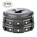 Touz Camping Cookware Lightweight Set-11Pcs Hiking Backpacking Cooking Picnic Bowl Pot Pan Set