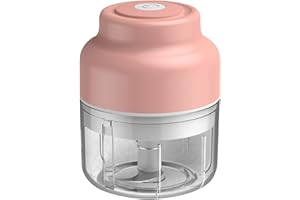 CENGNIAN 100ml Baby Food Maker, Small Electric Baby Food Processor, Mini Food Chopper Household Blenders for Garlic Veggies, Dicing, Mincing, Puree, Wireless Portable Grinder, Baby Food Mills (pink)