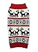 Lanyarco Ugly Vintage Christmas Dog Sweater, Knit Xmas Reindeer Holiday Pet Clothes Outfit Dog Christmas Sweater for Dogs, Large (L) Size 16
