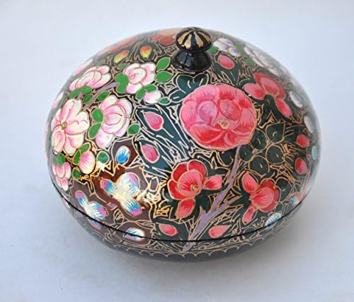 Crossing Seven Seas - Hand Painted Paper Mache Powder Box/Keepsake Box for her