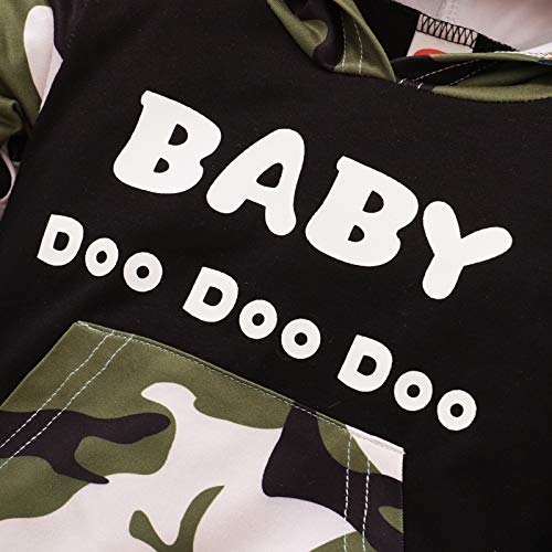 Xmiral Baby jongens lange mouwen brief hoodie + broek camouflage outfits - Image 4