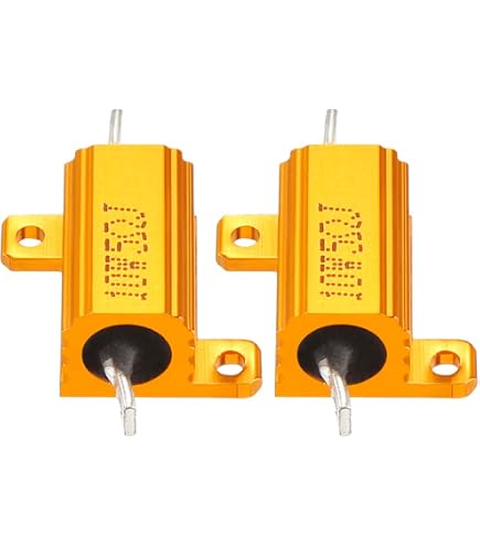 2pc 15 Ohm 25W Aluminum Housed Resistors - US Stock, Metal Case Wirewound