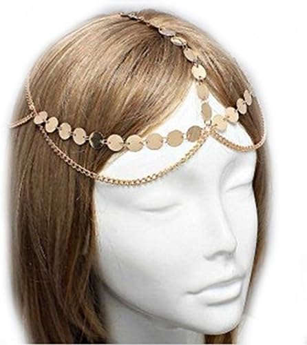 JY Jewelry Bohemian Coin Head Chain Wedding Headchain Hair Band