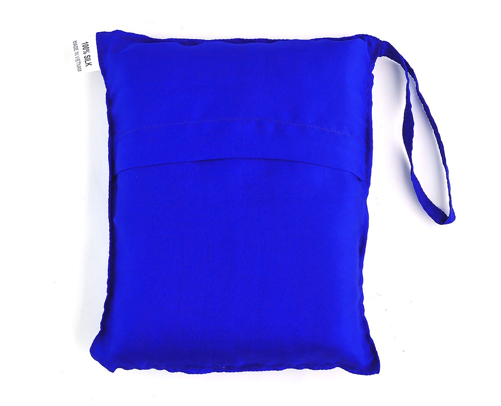 Marycrafts 100% Pure Mulberry Silk Single Sleeping Bag Liner Travel Sheet (Blue)