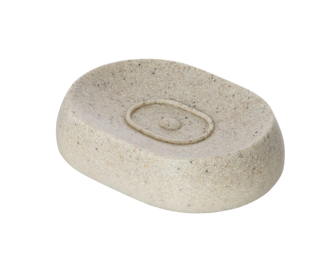 WENKO 20476100 Soap dish Puro, Plastic Polyresin, 12.5 x 3.1 x 8.9 cm, Beige