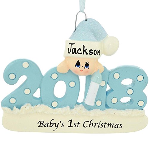 2018 Baby’s 1st Christmas Ornament Personalized (Blue (Boy)) 2018 Baby’s 1st Christmas Ornament Personalized (Blue (Boy))
