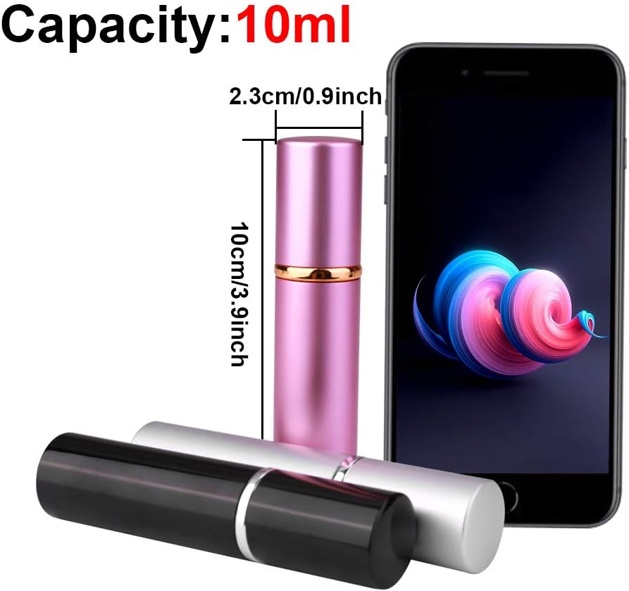 Refillable Travel Perfume Atomiser - 3 Pcs 10ml Mini Portable Spray Bottles for Aftershave With Funnel and Diffuser Tool - Image 4