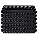 Plastic Serving Trays -6 Pack - Disposable Rectangular tray, The Perfect Platters And Trays For Parties, 9 x 13 (Black)