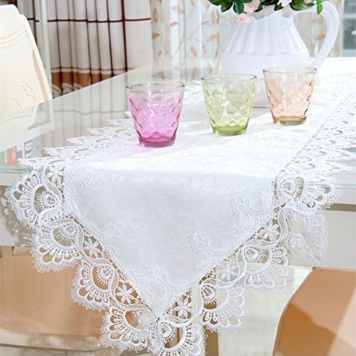 JH tablecloths White lace Floral Table Runner for Wedding Party Home