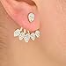 Ear Stud Crawler Earrings Cuff Climber Ear Wrap Pin Cute Women Vine Chandelier Rhinestone Clip on Jewelry Golden Plated