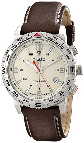 Timex Mens Intelligent Quartz Adventure Series Compass Leather