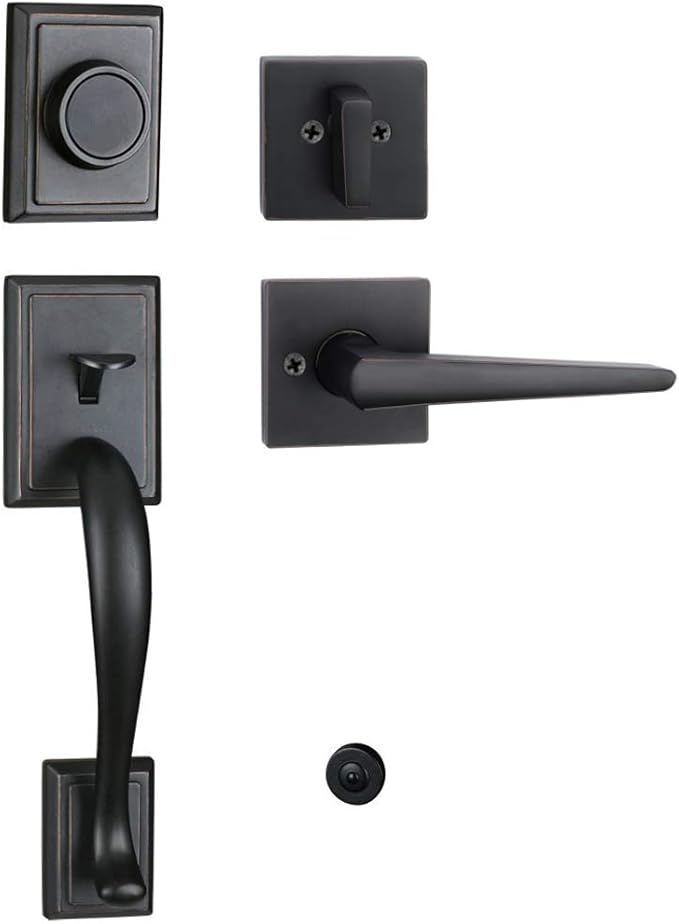 Exterior Front Entry Side Door handleset Lock with Lever
