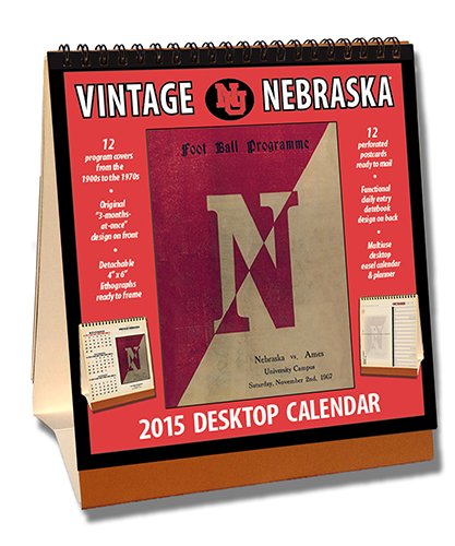Nebraska Cornhuskers 2015 Easel Desktop Vintage Football Calendar by 
