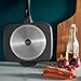VonShef Grill Pan Non Stick Aluminum, Divided Section Pan Easy Clean Griddle With Copper Colored Interior and Stainless Steel Handle, Induction Hob Ready, 11