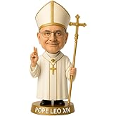 LEMONSODA Pope Leo XIV Bobblehead - 8 Inch Collectible Figure - Catholic Gift, Religious Decor, Funny Desk Accessory (Mitre)