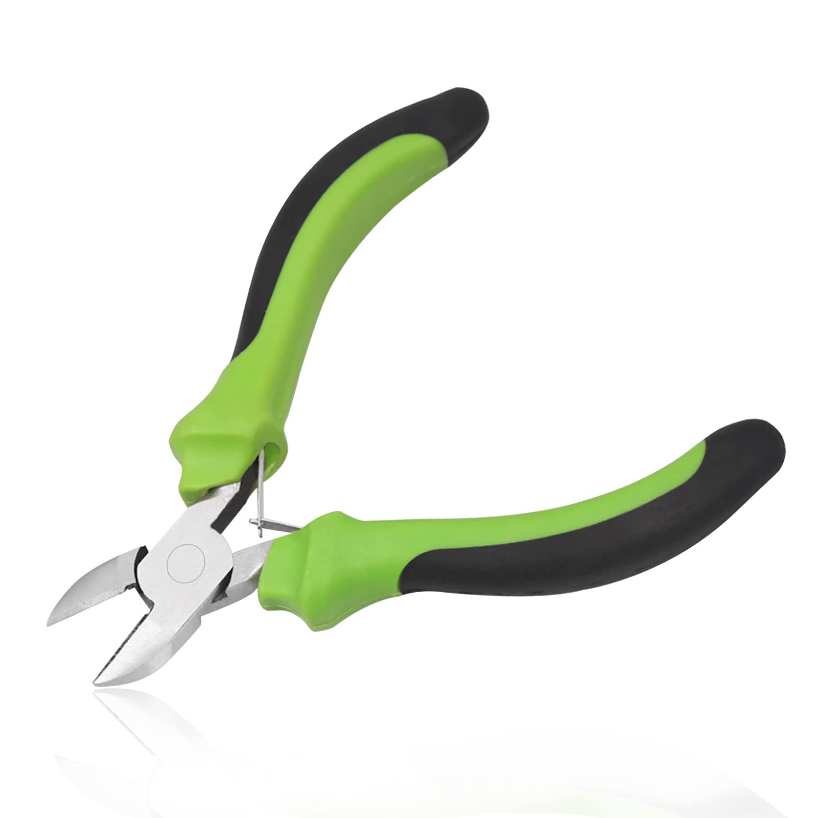 LEONTOOL 4 Inch Diagonal Cutting Pliers Spring Loaded Diagonal Wire Cutters Precision Cutting Pliers Handcraft Beading Repair Tool for Jewelry Making Crafting