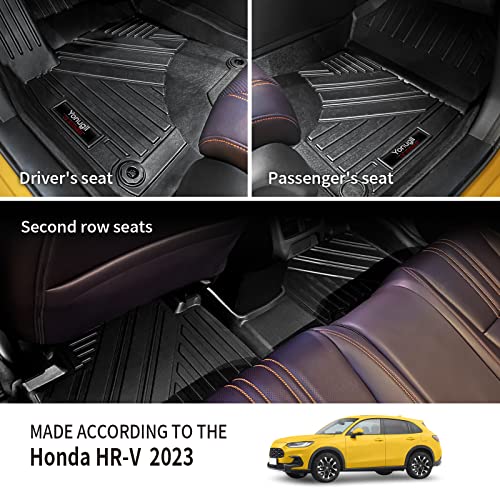 Yonugli Custom Fit for 2023 2024 Honda HR-V Floor Mats and Cargo Liner Full Set All Weather TPE Rubber Protection Mat Honda HRV Accessories (Floor Mat Floor Mats Yonugli Custom Fit For 2023 2024 2025 Honda HR-V And