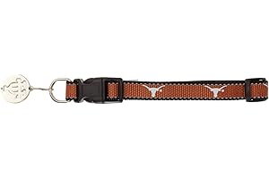 VWPEYY Sporty K9 NCAA Reflective Dog Collar, Texas Longhorns Small