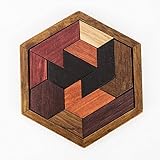 Puzzles Games Wooden Puzzle Pieces 11 Tangram Jigsaw Puzzle Educational Toy and Gift to Kids For Birthdays, Easter, Christmas,DIY Present Packing