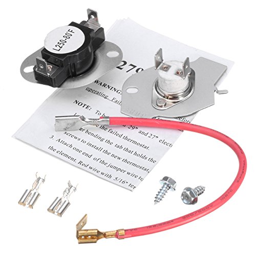 Siwdoy 279838 Dryer Heating Element and 279816 Thermostat Kit for Whirlpool & Kenmore Dryer