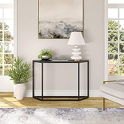Levi 44'' Wide Trapezoid Console Table in Blackened