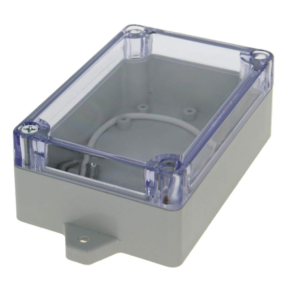 Fielect White Junction Box Transparent Cover ABS Universal Project