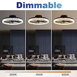 viniv 19'' Low Profile Ceiling Fan with Lights