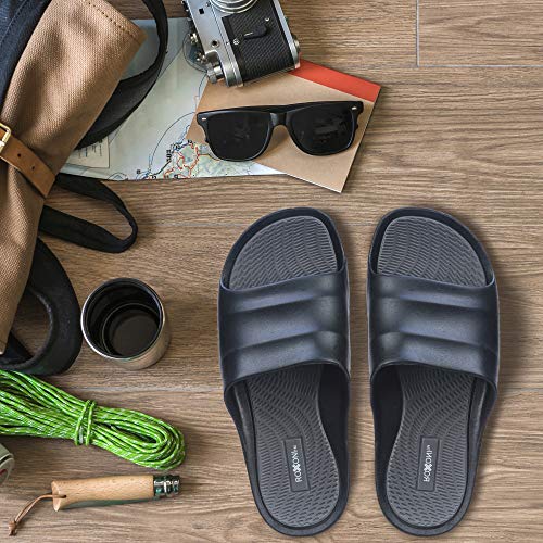 Roxoni Men’s Beach Rubber Sandals Black 11 Pricepulse