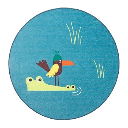 Unbekannt Ikea Djungelskog Tappeto Piatto Blu 100 Cm