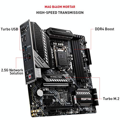 MSI MAG B460M Mortar Intel mATX Gaming Motherboard with 4 ...