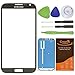 CrazyFire® Titanium Grey Front Top Outer Lens Glass Screen Cover Repair Kit for Samsung Galaxy Note II Note 2 GT-N7100 N7105 I317 T889 L900 I605+Adhesive+Tools+Instruction Manual+CrazyFire Box