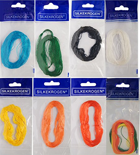 Silkekrogen Hornhecht Seidenfäden Blinker Haken Angelhaken Hornhechtangeln, Farbe:Multicolor